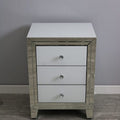 Bianco 3 Drawer Bedside Table