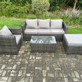 4 Piece Rattan Outdoor Lounge Sofa