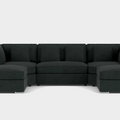 Belgravia Sofa Black U Shape Corner