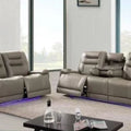 Electric & Massage Leather Recliner Suite