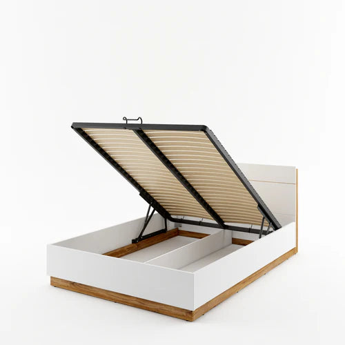 Bed with Storage and LED 140cm