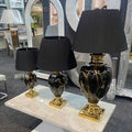BLACK & GOLD Marble Lamp