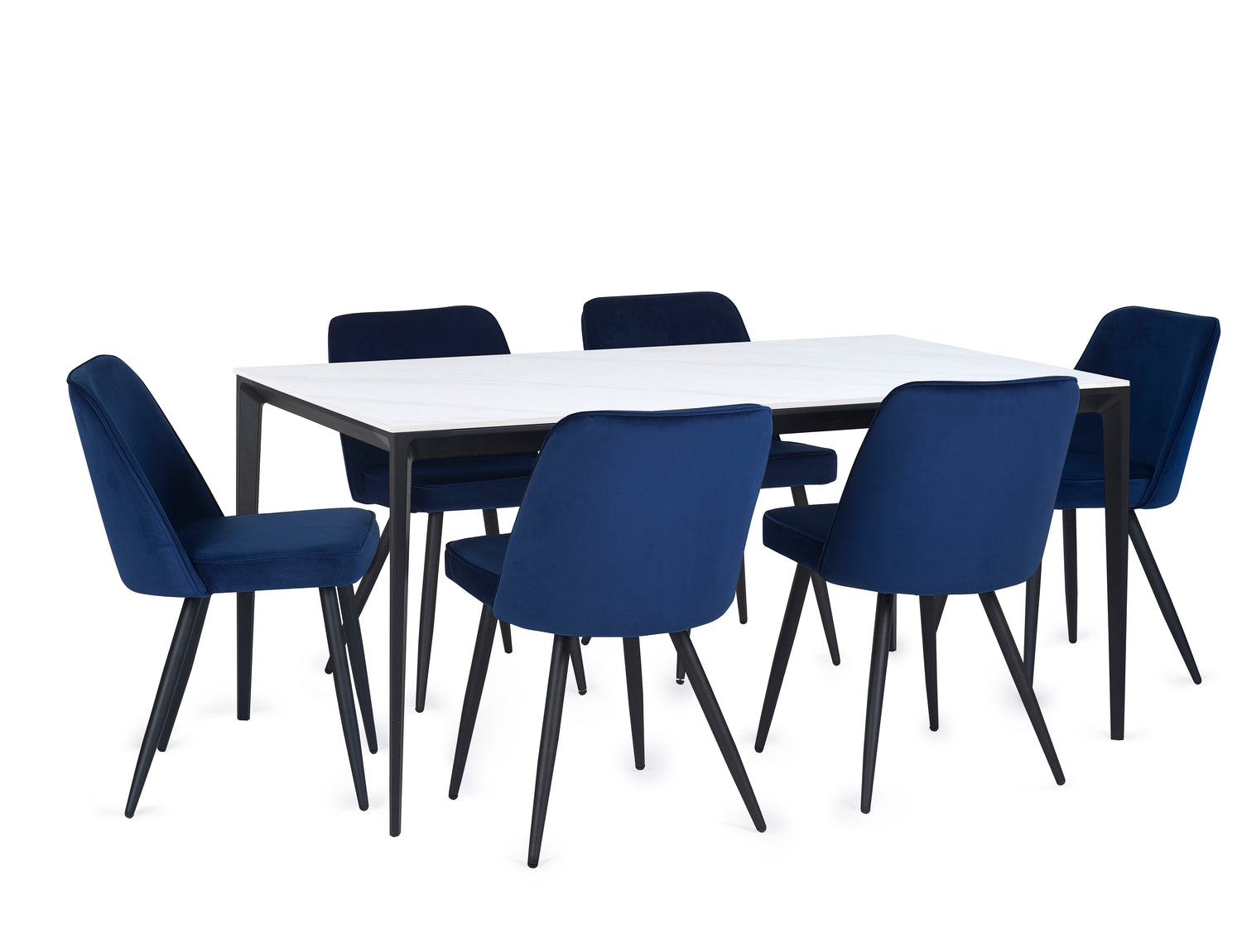 Mesa Rectangular Dining Table White Marble