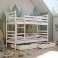 Wooden Bunk Bed with Storage