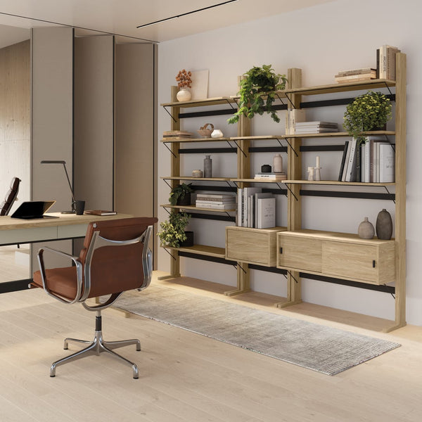 Ollie Desk With Bookcase 108cm