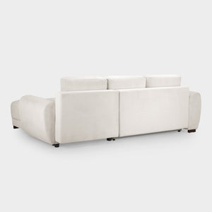 White sectional sofa on a white background