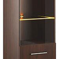 Bordo Tall Display Cabinet 02 Oak Chocolate