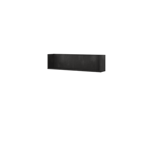 Black rectangular planter on a transparent background