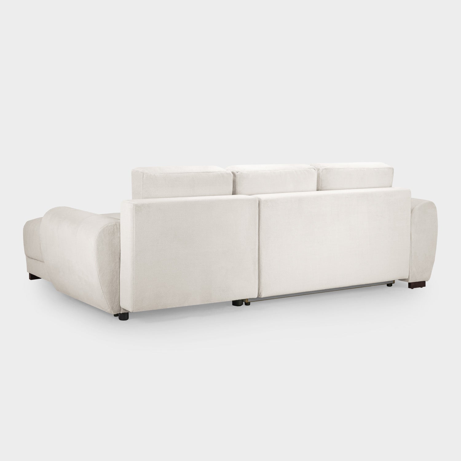 White sectional sofa on a white background